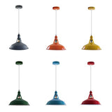 Générique Lampe à Suspension Industrielle, de Plafond en métal Vintage, éclairage Suspension, Abat-Jour, Lustre, luminaire, Suspendue loft pour Cuisine Restaurant (Vert) 30cmx30cmx16cm