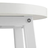 WOLTU BH130ws-2 Lot de 2 Tabourets de Bar Tabouret de Bistrot Structure en Acier Stable et Durable Surface d'assise en MDF,Blanc