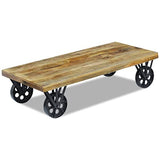 vidaXL Table Basse pour Salon Table d'appoint en Bois de manguier 120x60x30 cm
