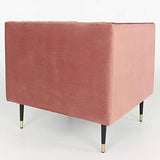 Paris Prix - Fauteuil Design en Velours Goya 76cm Rose