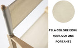 Fauteuil de metteur en scène, Couleur Naturel avec Tissu ecrù - Regista P