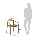 Kave Home - Chaise Nina Beige Eucalyptus FSC 100%