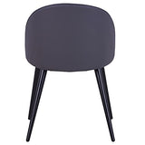 Menzzo Maury Chaise matelassée, Simili & P.U, Gris, Taille Unique