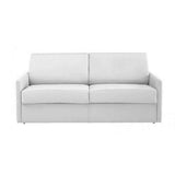 Canapé lit 3 Places Sun Convertible Ouverture RAPIDO 140cm, Cuir éco Blanc