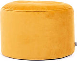 Icon Pouf Milano, 55cm x 35cm, Tabouret, Grand, Velours, Poufs de Salon (Jaune Ocre)