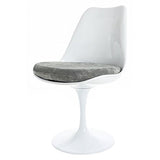 Eero Saarinen Chaise Tulipe Gris Blanc Et Soumise Style