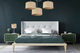 Light-Home Juta Spider Abat Jour Suspension Luminaire Lustre - Moderne Abat Jour Plafond - Métal et Tissu - E27 - Spider 3-Lumières 35 cm - Noir Base et Jute