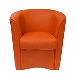 LIBEROSHOPPING.eu - LA TUA CASA IN UN CLIK Fauteuil de Chambre en Cuir écologique Valentina rembourré de Haute qualité (Orange)