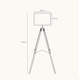 FORWIN Lampadaire- Solide Bois Trois Pieds Lampadaire Salon Chambre Bureau Lampe Éclairage intérieur (Couleur : NOIR)