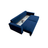 E-MEUBLES Canapé lit Convertible Salon Relax Noveau scandinave Design Revêtement de Canapé Melisa (Bleu foncé)