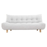 Miliboo Canapé Convertible scandinave Gris et chêne Yumi