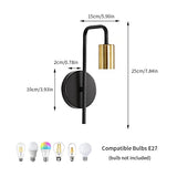 Osairous Applique Murale Vintage 2 Pack, Lampe Murale Intérieur Industrielle, Spot Mural Fer Rétro pour Chambre Couloir Bar, E27, IP20, Noir, Sans Ampoule
