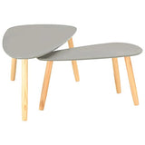 vidaXL Ensemble de Tables Basses 2 pcs Table d'Appoint Bois de Pin Massif