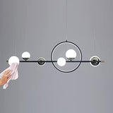 Suspension LED Lampe à suspension à intensité variable Table à manger Lustre réglable en hauteur Abat-jour en acrylique Éclairage en métal avec télécommande Salon Café Bar Cuisine Lampe or noir