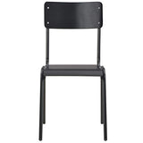 vidaXL 2X Chaises à Dîner Chaises de Salle à Manger Meuble de Cuisine Mobilier de Salon Intérieur Noir Contreplaqué Solide et Acier