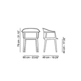 Kartell Papyrus fauteuil transparent rouge orangé