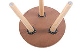 CLP Table d'Appoint Kolding I Table Basse Plateau Ronde en MDF Hauteur de la Table 56 cm I 3 Pieds en Bois de Caoutchouc I Couleur:, Couleur:Nature, Taille:40 cm