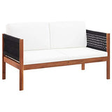 Festnight Mobilier de Jardin Palette | Salon de Jardin | Canapé de Jardin à 2 Places Bois d'acacia Massif