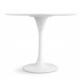 Table Design Ronde 90cm Blanche