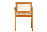 Adda Home Chaise, Bois d'orme/rotin, Marron, 56X61X84 CM