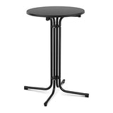 Royal Catering Mange-Debout Mange Debout Table Haute Bistrot Bistro Bar Ronde RC-BIS70FB (ø 70 cm, Hauteur de 110 cm, Pliante, Pieds Réglables, Acier Et Contreplaqué Revêtu De Plastique, Noir)