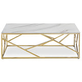 Menzzo OP Table, Verre, Blanc, L120 x P60 x H40