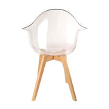 THE HOME DECO FACTORY Fauteuil scandinave - H. 86 cm - Transparent
