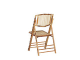 Beliani - Lot de 4 Chaises Pliantes - Trentor - en Bambou et Rotin, Marron
