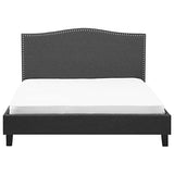 Beliani Sommier et Cadre pour Lit Double 180 x 200 cm en Tissu Gris Rétro Moderne Montpellier