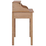 vidaXL Bois de Teck Massif Bureau Table d'Ordinateur Informatique Table d'Etude Table d'Ecriture Table de Travail Maison Salle d'Etude