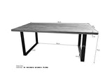 Table à Manger 160x90cm - Bois Massif de chêne Lombard huilé (Tabacco Brown) - MONTREUX #313