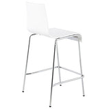 Quai 56 KWA - Lot de 3 tabourets Snack mi-Hauteur - Blanc