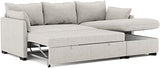BUDWING Orlando Canapé Convertible d'angle Lit Chaise Longue Coffre Réversible Droite et Gauche Beige