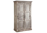 Armoire - Bois Massif de manguier ciré (Blanc Antique) - Style Campagne Chic - Castle Antik #221