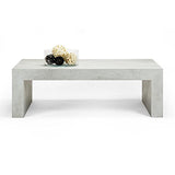 Mobili Fiver, Table Basse, First H30, Béton, 90 x 54 x 30 cm Mélaminé, Made in Italy