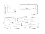 Beliani - Canapé d'angle - Glosli - Velours, Beige