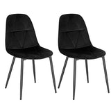 Lestarain Chaises de Salle à Manger, Chaise Salon, Chaise Scandinave, Chaise de Cuisine en Velours avec Pieds en métal, Assise Rembourré, Nior LCNI109004-2