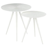 Paris Prix - Lot De 2 Tables D'appoint salvy 51cm Blanc