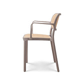 Kosmi - Chaise de Salle à Manger Beige au Style Vintage avec accoudoirs