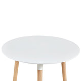 H.J WeDoo Ronde Table de Salle à Manger scandinave Moderne Style rétro Blanche