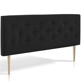 marcKonfort Tête de lit Oslo 160X100 cm, capitonnée Tissu Anthracite, Épaisseur Totale de 8 cm