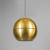 QAZQA Rétro Suspension/Lustre/Luminaire/Lumiere/Éclairage rétro or 40 cm - Slice Aluminium Doré Rond/Globe E27 Max. 1 x 60 Watt/intérieur/Salon/Cuisine