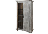 Armoire - Bois Massif de manguier ciré (Blanc Antique) - Style Campagne Chic - Castle Antik #221