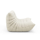 1inchome Togo Chauffeuse 1 Place, Lazy Floor Canapé en Velours Daim Doux Chaise Longue Accent Pouf Canapé pour Salon Chaise d'angle Chambre Salon Bureau (Blanc)