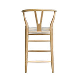 Tabourets de bar pivotants avec dos, Chaise High Bar wo-od Bar Wishbone Salle à manger Salle à manger Naturel Rattan Chaise de salle à manger by CHENGSYSTE ( Color : Brown , Size : 57*61*107*77cm )