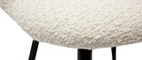 Miliboo Chaises en Tissu Effet Laine bouclée écru et métal Noir (Lot de 2) Celeste