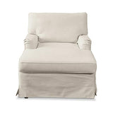 Loberon Méridienne Myersville - pin, Lin - H/L/P env. 80/88 / 145 cm - crème - crème