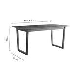 Miliboo Table à Manger Extensible rectangulaire en Bois foncé Noyer L160-240 cm LAHO