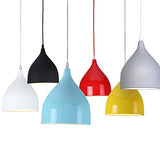 E27 Suspension Metal industrielle Lampe éclairage lustre Suspension réglable en hauteur pour salon Restaurants Cave Bars antichambres Chambre Abat-jour D17*H20cm (Bleu)