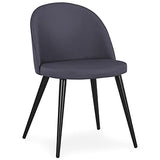 Menzzo Maury Chaise matelassée, Simili & P.U, Gris, Taille Unique